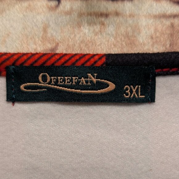 Ofeefan Red/BLack Plaid Long Sleeve Pull Over Size 3XL - Picture 3 of 6